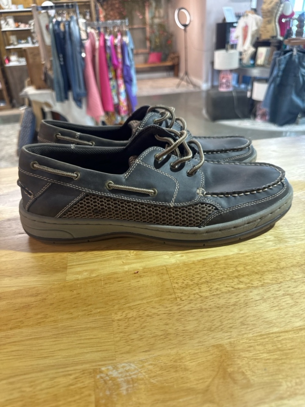 Highland Creek Belize Boat Shoes Men 11.5W Brown Comfort Casual